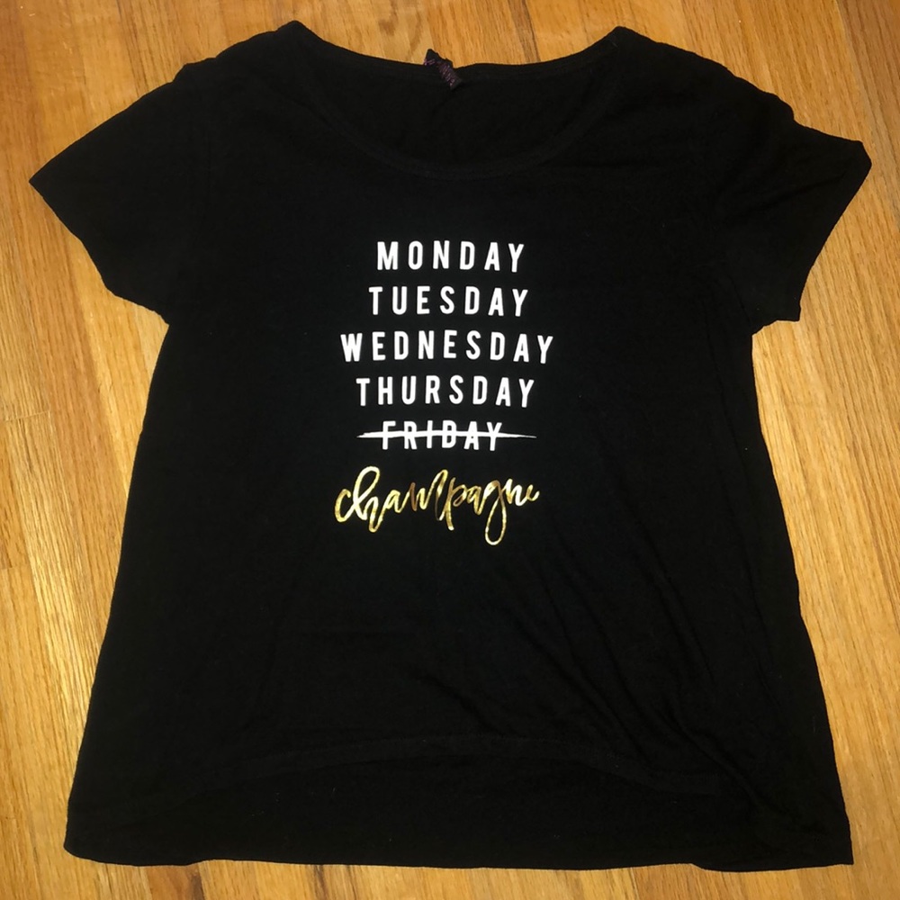 Black graphic tee